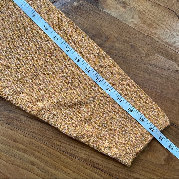 Flax Heathered Cotton Long Sleeve Boxy Tunic Sweater in Marigold Orange - Picture 8 of 9